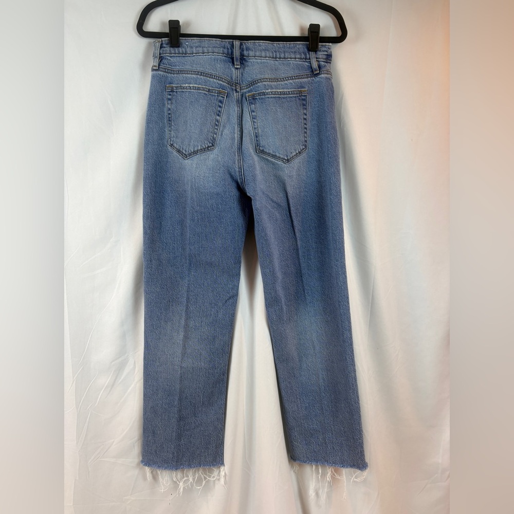 LOFT Light Blue The Straight Leg Jeans 4/27 SKU 6 - Picture 6 of 7